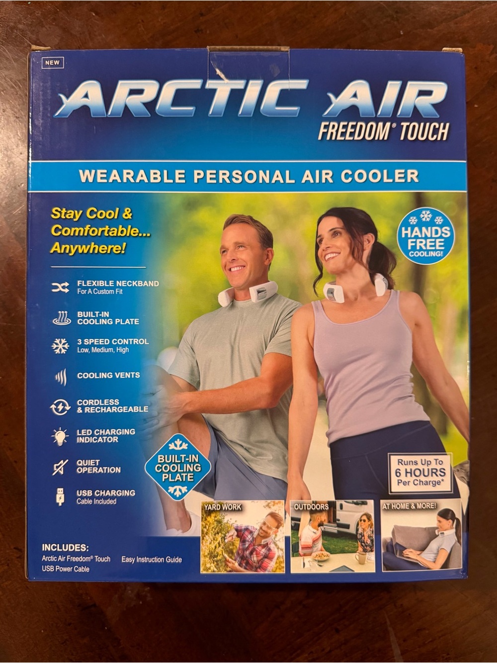 NEW Freedom Touch Artic Air Cooling Wearable Personal Air Cooler - White